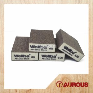 ABRASIVE SANDING SPONGE BLOCK WASHABLE AND REUSABLE SANDPAPER BLOCK (GRIT : 60/80/100/120)