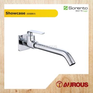 Alternative view of SORENTO BRASS WALL MOUNTED BASIN COLD TAP SRTWT5608 (CHROME/BLACK/GUNMETAL/FULL ROSE GOLD/GOLDEN YELLOW)