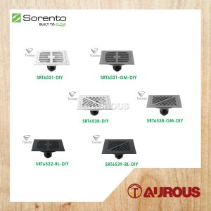 SORENTO GRAVITY INDUCTION ANTI ODOUR FLOOR GRATING FLOOR TRAP 150MM X 150MM (SRT6531/SRT6531-GM/SRT6538/SRT6538-GM/SRT6532-BL/SRT6539-BL)