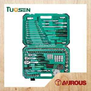 TUOSEN 121 PCS 1/4" 3/8" 1/2" AUTOMOTIVE SPANNER SOCKET AND HAND TOOL RATCHET ACCESSORIES SET (121-1)