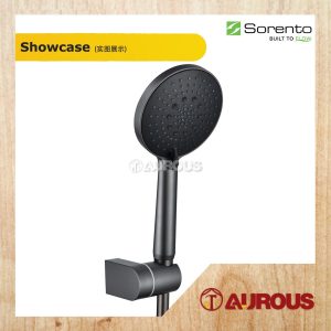 Alternative view of SORENTO 3 FUNCTIONS ABS HAND SHOWER C/W 1.5M PVC FLEXIBLE HOSE & HOLDER (SRTSS5727-GM)