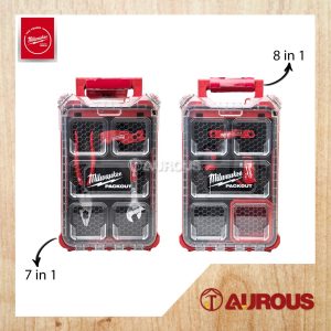 [LIMITED EDITION] MILWAUKEE PACKOUT COMPACT ORGANIZER 48-22-8435 COMBO (7 IN 1 / 8 IN 1)
