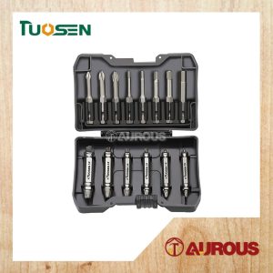 TUOSEN 1/4"(6.35MM) 14 PCS SET HEXAGONAL SHANK STEEL BOLT SCREW EXTRACTOR REMOVER TOOL KIT SET (100005)