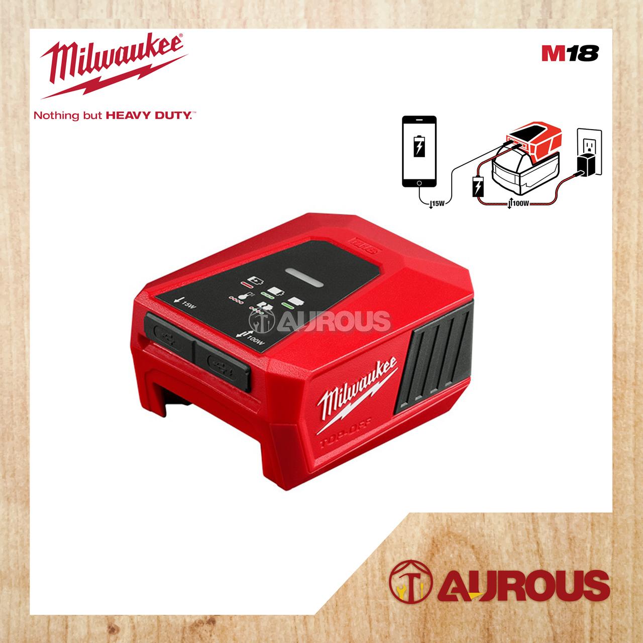 MILWAUKEE M18 TOP-OFF MINI USB-C CHARGER M18 TC-0 (BARE TOOL)