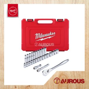 MILWAUKEE 1/2'' DRIVE METRIC 28PCS RACHET & SOCKET SET (4932-4718-64)