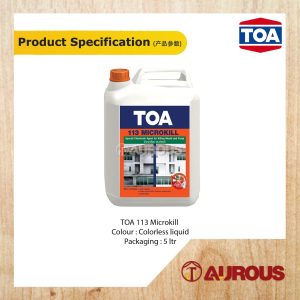 Alternative view of TOA 113 MICROKILL USED FOR KILLING MOULD, MILDEW, ALGAE AND FUNGUS (5 LITRE)