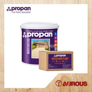 PROPAN WATER BASED DECOFLOOR & DECOWALL ACRYLIC DECORATIVE SLIP RESISTANT COLORED COATING (3KG BASIC COAT + 1KG FLAKE)