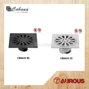 CABANA STAINLESS STEEL 304 FLOOR GRATING / FLOOR TRAP (150x150MM) CB6635-NL / CB6635-BL