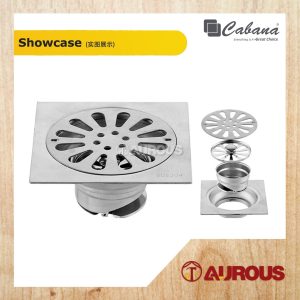 Alternative view of CABANA STAINLESS STEEL 304 FLOOR GRATING / FLOOR TRAP (150x150MM) CB6635-NL / CB6635-BL