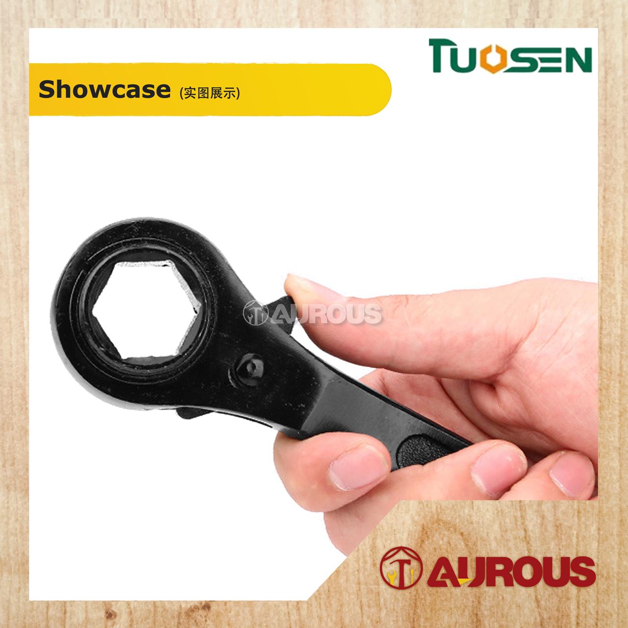 TUOSEN HEXAGON MULTI-SIZE POINTED TAIL DUAL USE DOUBLE SIDE HEADED RATCHET WRENCH SPANNER - Image 5