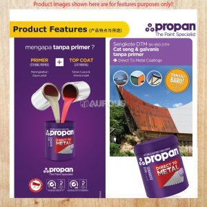 Alternative view of PROPAN COATING DIRECT TO METAL SENGKOTE DTM CAT SENG & GALVANIS TANPA PRIMER (1KG / 4KG)