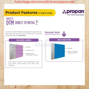 PROPAN COATING DIRECT TO METAL SENGKOTE DTM CAT SENG & GALVANIS TANPA PRIMER (1KG / 4KG) - Image 3
