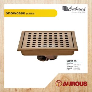 CABANA STAINLESS STEEL 304 FLOOR GRATING / FLOOR TRAP (150x150MM) (CB6408-NL/CB6408-BL/CB6408-GY/CB6409-RG/CB6409-GM) - Image 5