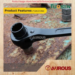 TUOSEN HEXAGON MULTI-SIZE POINTED TAIL DUAL USE DOUBLE SIDE HEADED RATCHET WRENCH SPANNER - Image 8